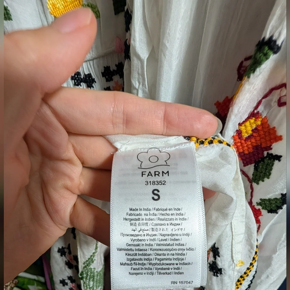 Farm Rio Embroidered Carmina Floral Maxi Dress - Picture 10 of 16